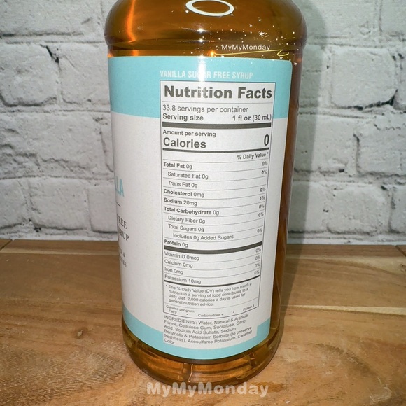 Martha Stewart Vanilla Sugar Free Drink Syrup Set of 3 - Picture 3 of 3